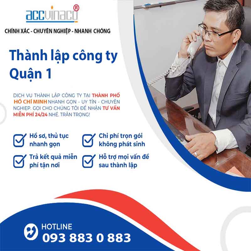 Thành lập công ty/ doanh nghiệp Quận 1