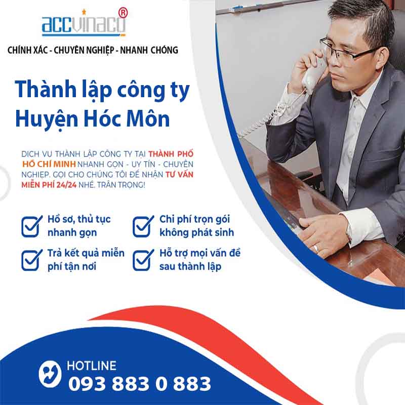Thành lập công ty/ doanh nghiệp Huyện Hóc Môn | ACCVINACO